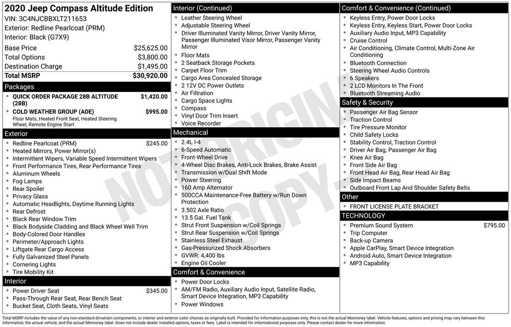2020 Jeep Compass Altitude