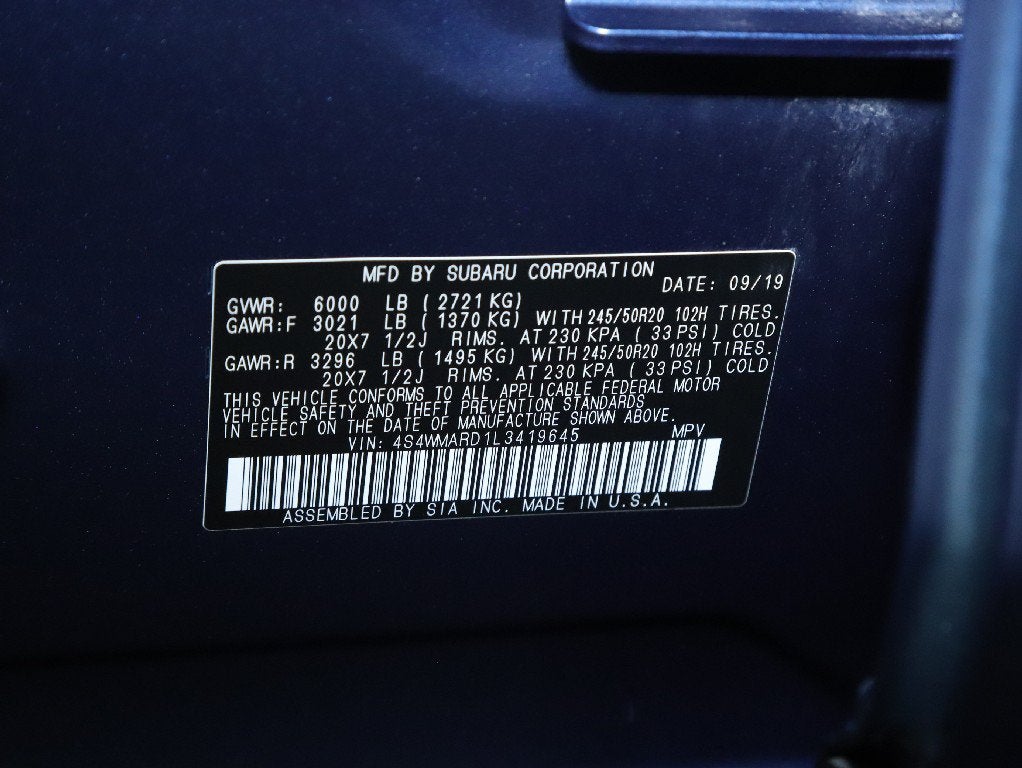 2020 Subaru Ascent Touring