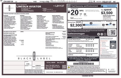 2027 Lincoln Aviator Black Label