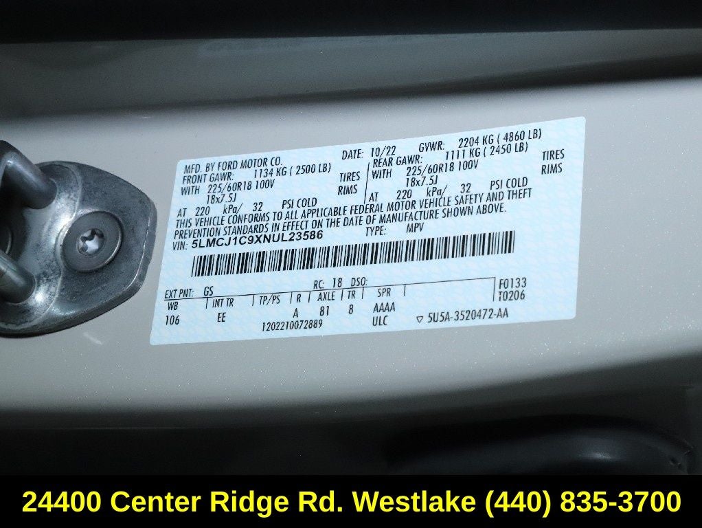 2022 Lincoln Corsair Standard