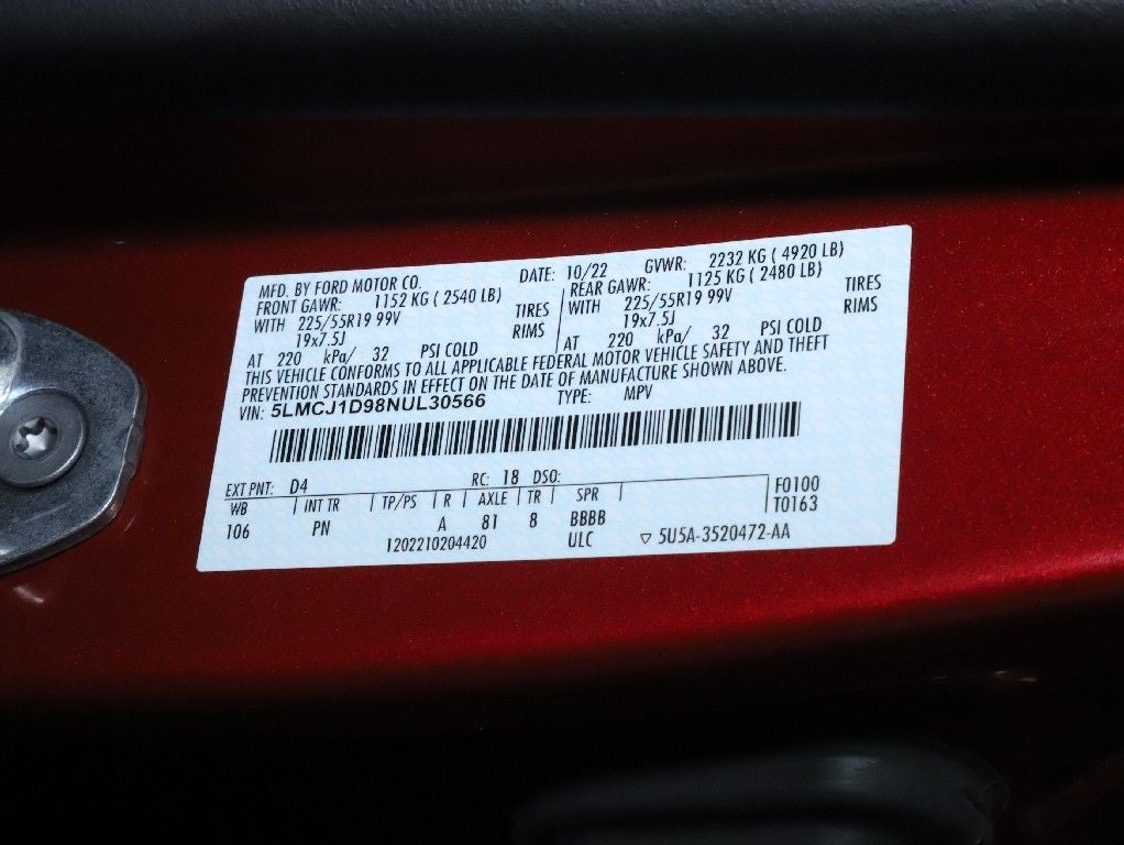 2022 Lincoln Corsair Standard