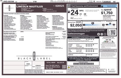 2026 Lincoln Nautilus Black Label