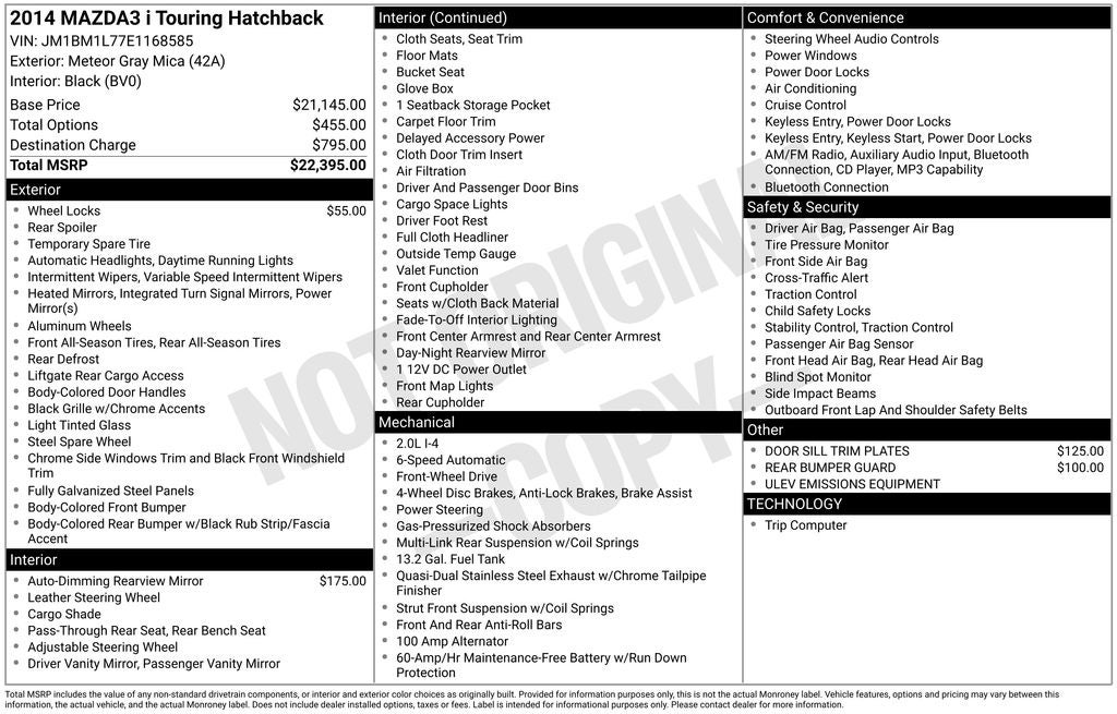 2014 Mazda Mazda3 i Touring