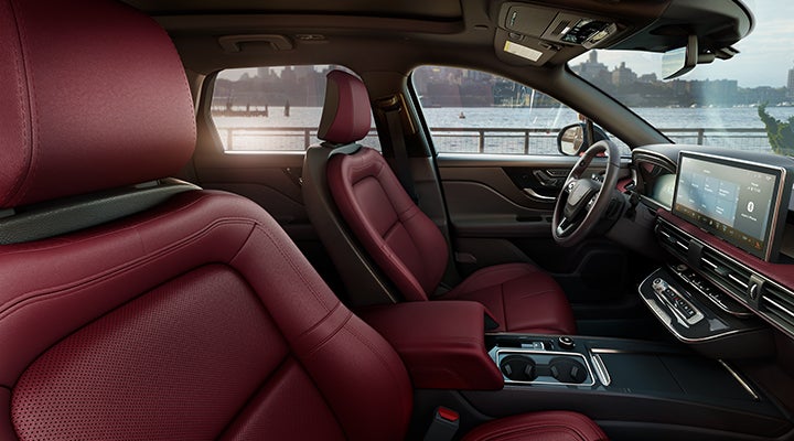 The available Perfect Position front seats in the 2024 Lincoln Corsair® SUV are shown. | Nick Mayer Lincoln Westlake in Westlake OH