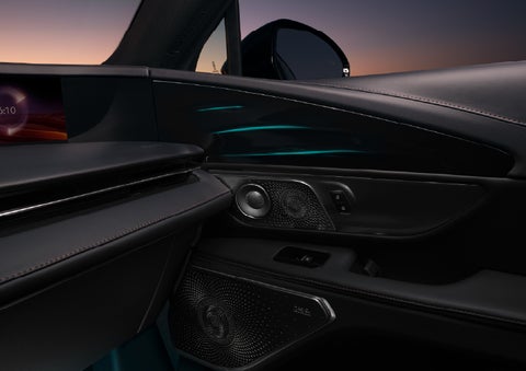 Selectable ambient lighting glows in the passenger door panel. | Nick Mayer Lincoln Westlake in Westlake OH