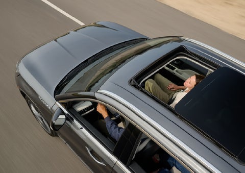 The available panoramic Vista Roof® of a 2027 Lincoln Aviator® SUV is open. | Nick Mayer Lincoln Westlake in Westlake OH