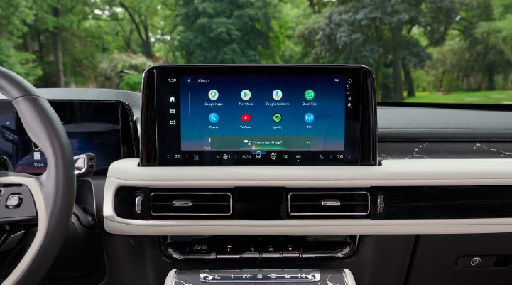 The center touchscreen inside a 2027 Lincoln Aviator® Black Label™ SUV | Nick Mayer Lincoln Westlake in Westlake OH