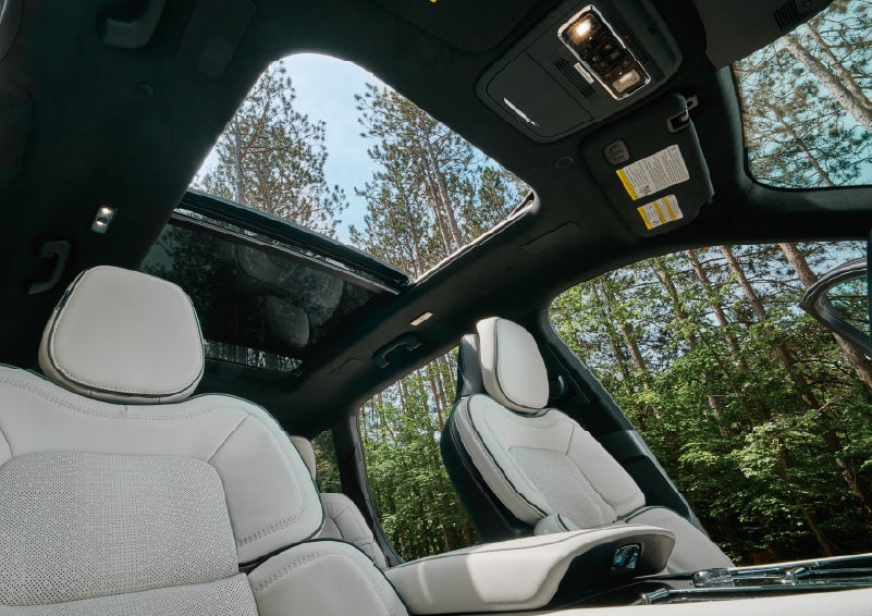 The front seats of a 2027 Lincoln Aviator® Black Label™ SUV | Nick Mayer Lincoln Westlake in Westlake OH