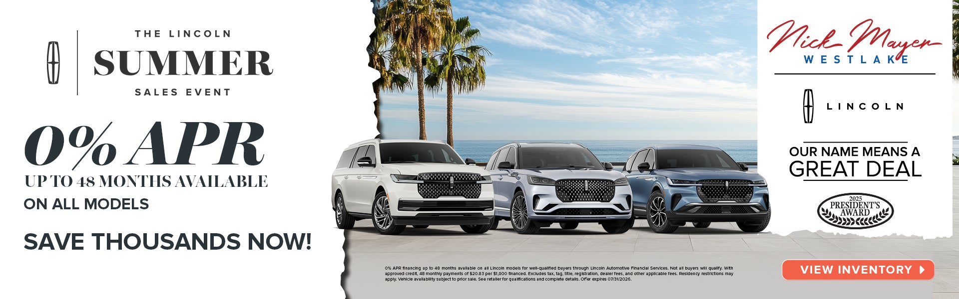 THE LINCOLN SUMMER SALES EVENT