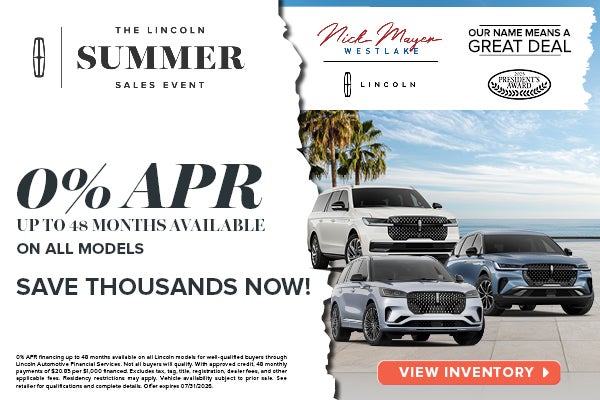 THE LINCOLN SUMMER WESTLAKE SALES EVENT
