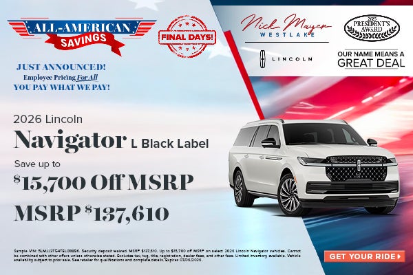 2026 Lincoln Navigator L Black label